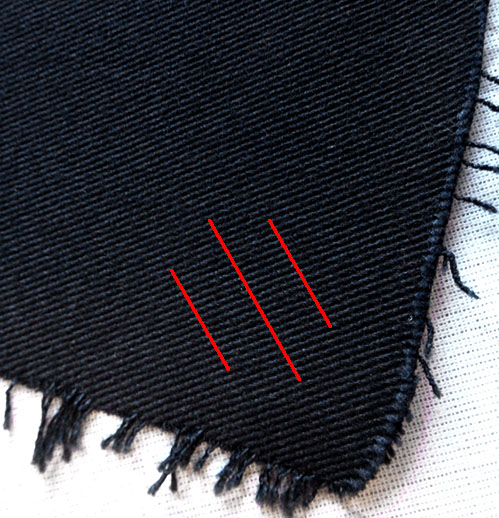 The correct way of stitching and cutting