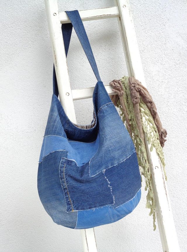 Turn denim scraps into a bag - Make it in denim