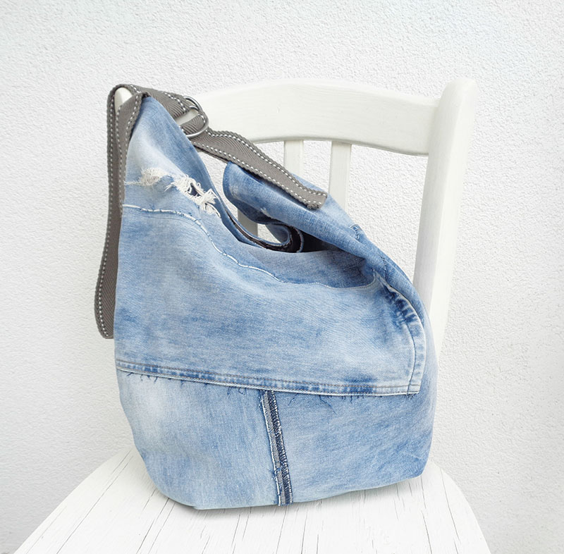 Slouchy Bag from Scraps Graphic by Make it in denim School · Creative  Fabrica