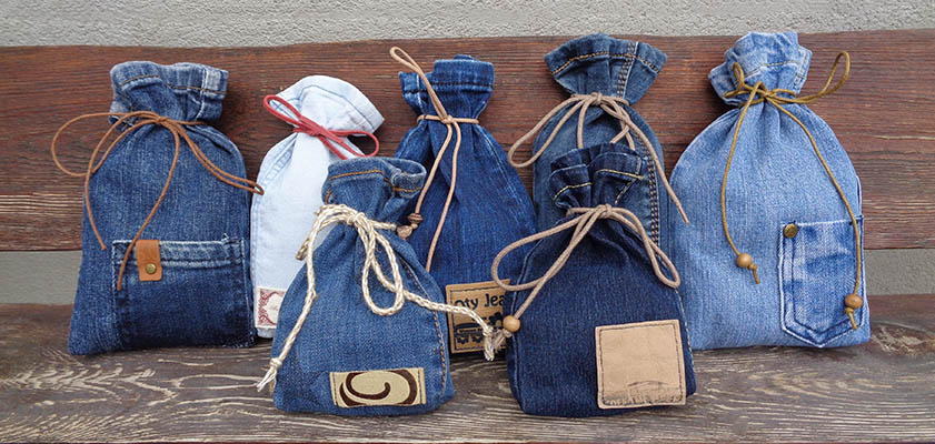 Reusable gift bags - Make it in denim