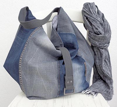 HOBO BAG FROM JEANS, HOBO BAG SEWING TUTORIAL