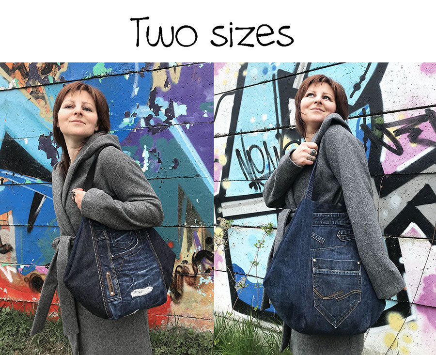 Tote bag with folded sides - Make it in denim