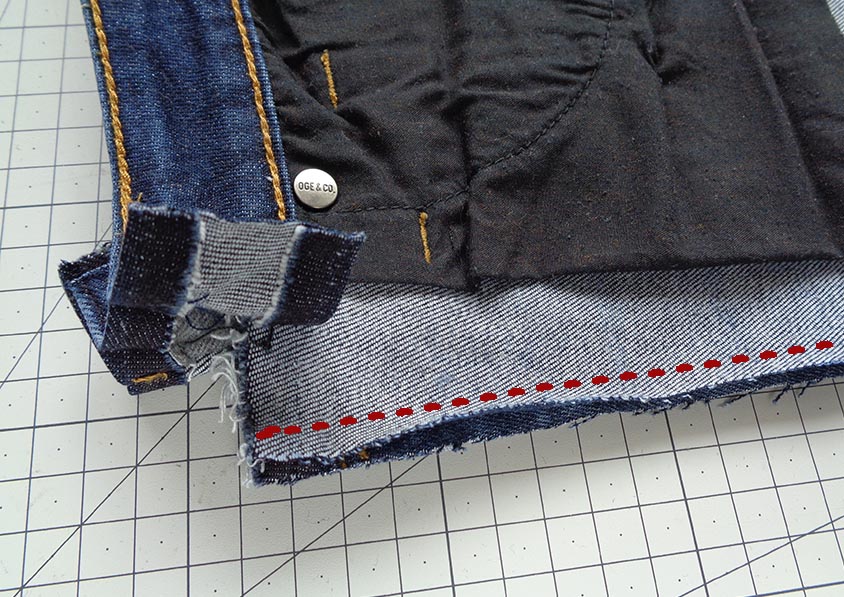 sewing the side up