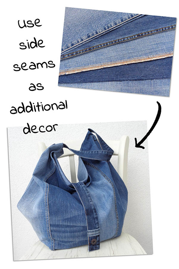 Original jeans seams use in denim craft