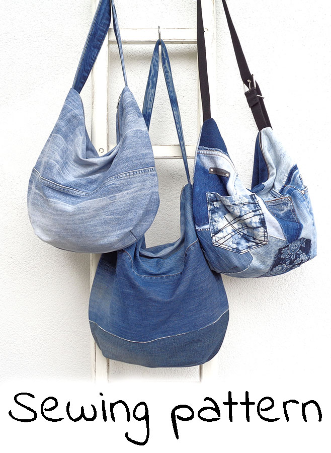 INTOA design Handmade Denim Bag of Recycled Jeans, Dark Blue :  Amazon.co.uk: Handmade Products