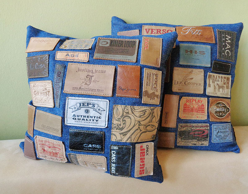 Denim sofa cushions DIY