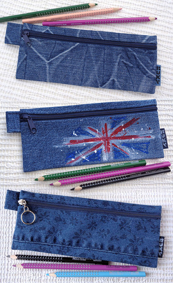 Denim shop pencil case