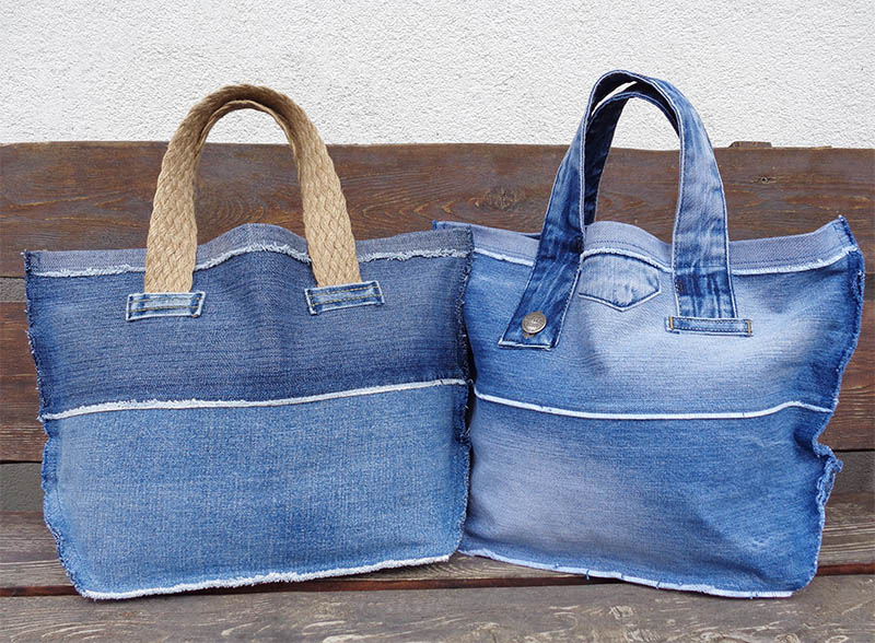 Recycling denim into bags and purses