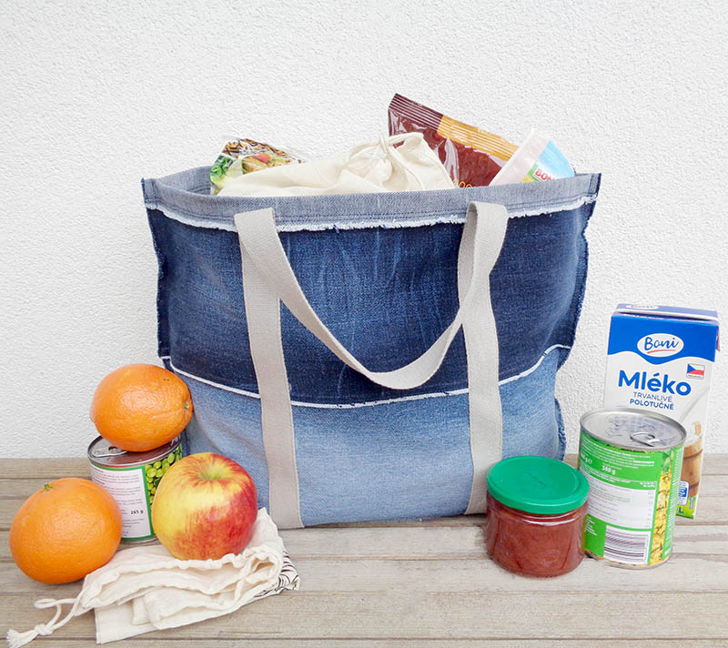 Shopper bag/ market bag/ reverse seams tote