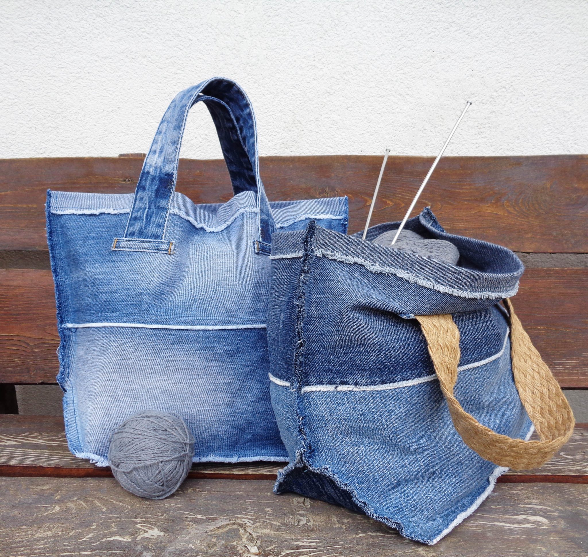 Reverse seams tote bag - Make it in denim