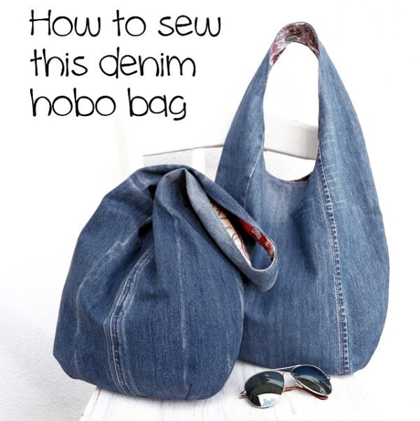 Classic hobo bag - Make it in denim Denim hobo bag DIY
