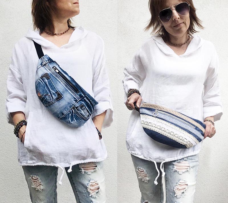 Trendy Denim Fanny Pack