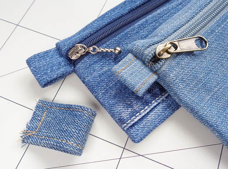How to sew a side tab from denim