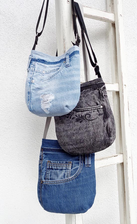 Mini bag with jeans pockets