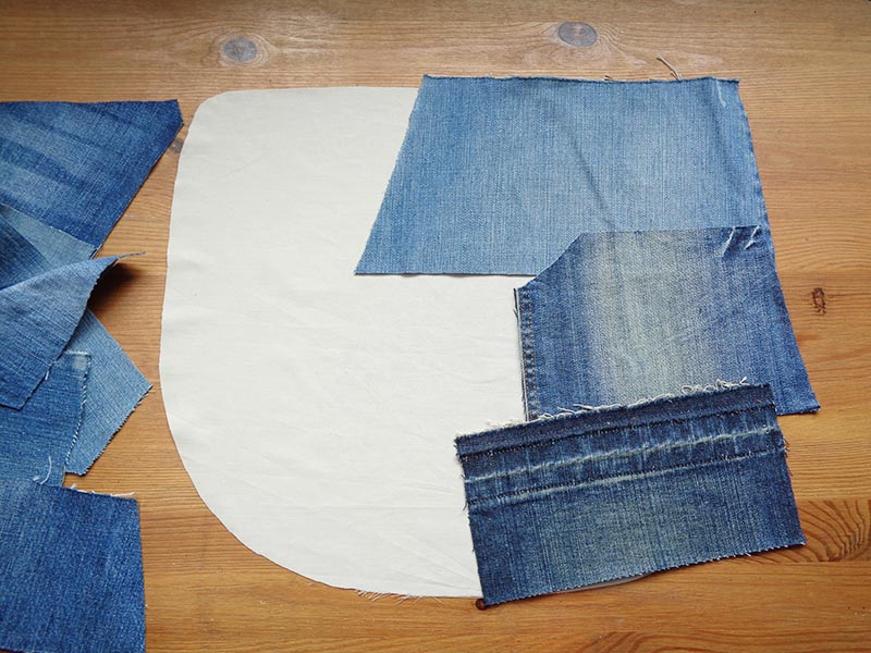 How to make easiest and fastest denim patchwork

