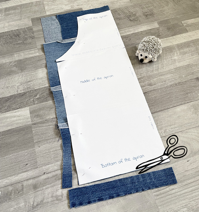 Pin the pattern and cut around