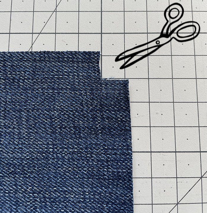 Cut out small rectangles