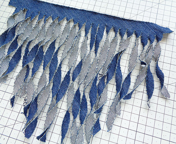 How to make denim fringe