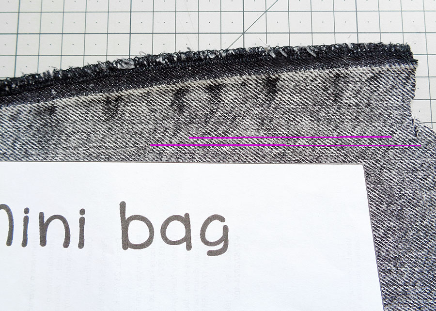 How to find the grain on denim fabric